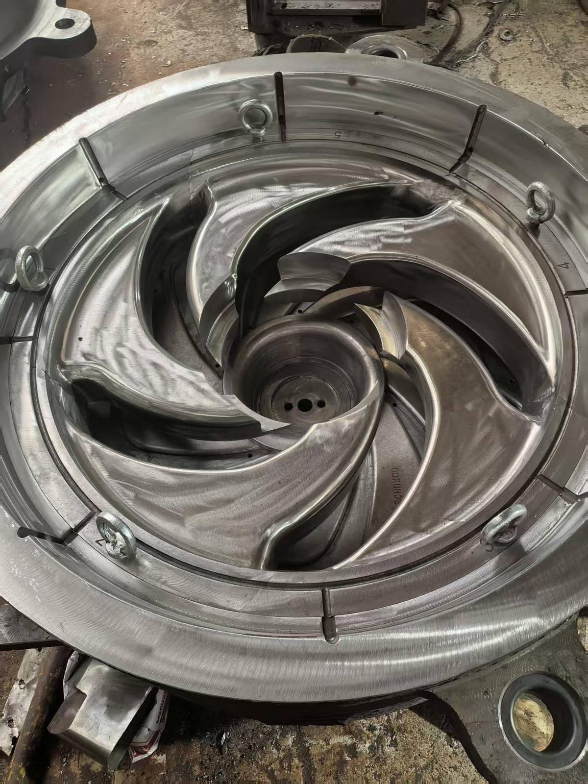 Impeller mould cavity detail