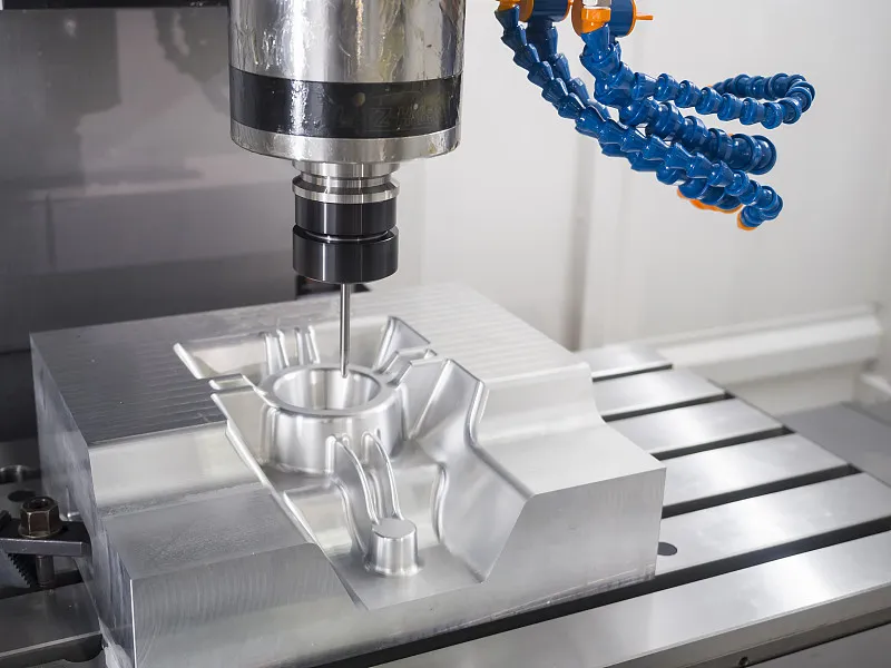 CNC milling of an impeller tooling block